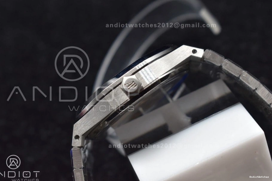 Bracelet Oak 445 APSF SS 41mm on Blue 15500 Edition Royal Textured Clone A4302 Best Dial SS Lightweight Super 1:1 0804